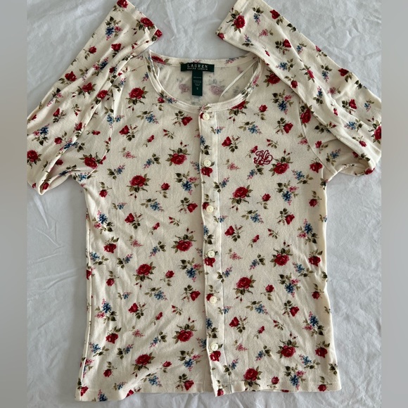 ❌SOLD❌ 🌸LAUREN RALPH LAUREN 100% cotton floral print pajama set | SMALL - Picture 4 of 15